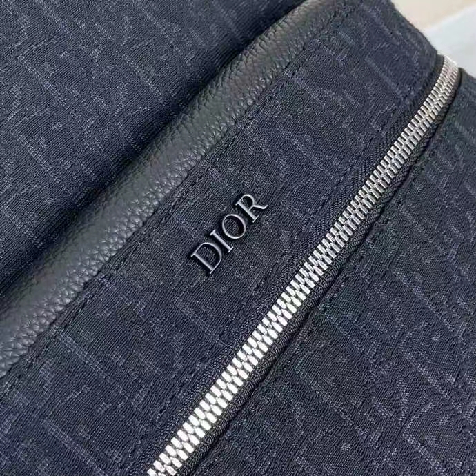 Dior Unisex CD Rider Backpack Black Dior Oblique Jacquard