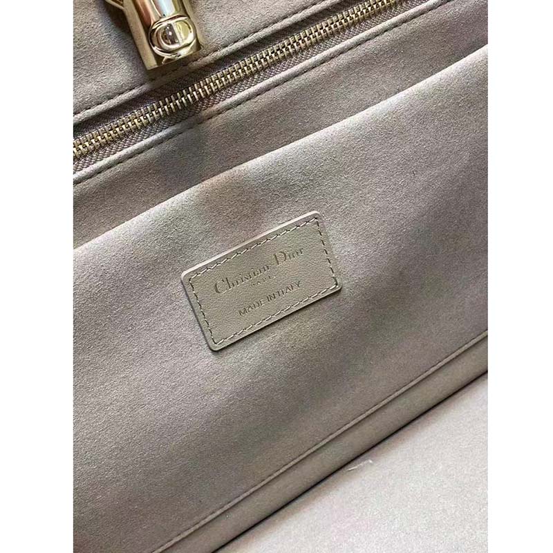 Dior Women CD Medium Dior Essential Tote Bag Hazelnut Archicannage Calfskin