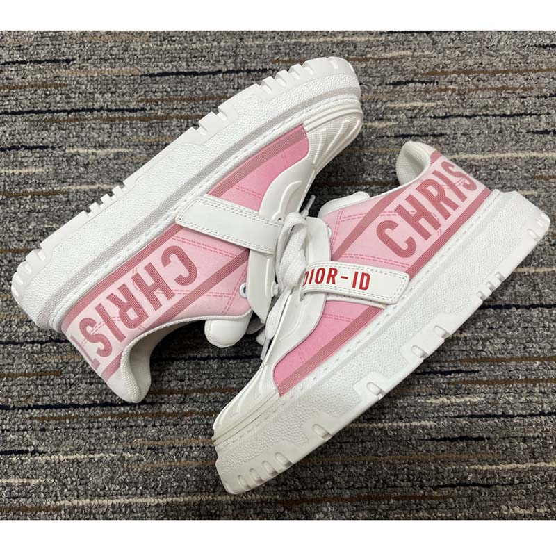 Dior Women Shoes CD Dior-ID Sneaker Raspberry Gradient Reflective Technical Fabric