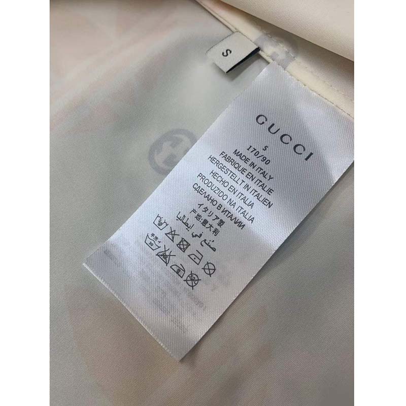 G*u*i gg women adidas x G*u*i trefoil print bowling shirt yellow fully lined viscose