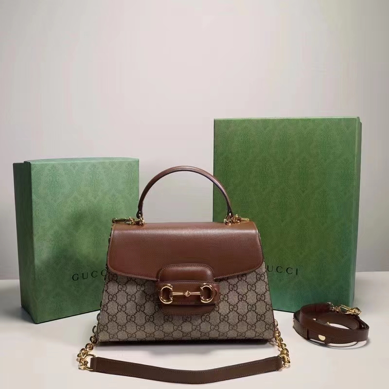 G*u*i gg women G*u*i horsebit 1955 medium bag beige ebony gg supreme canvas