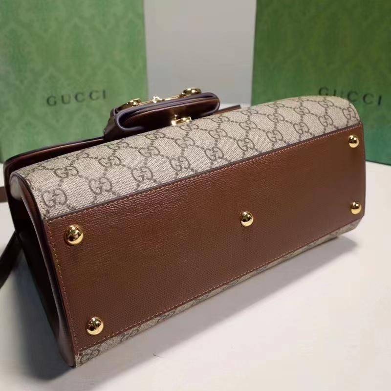 G*u*i gg women G*u*i horsebit 1955 medium bag beige ebony gg supreme canvas