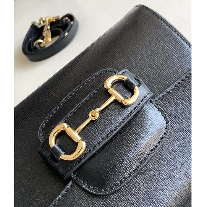 G*u*i gg women horsebit 1955 mini bag top handle black leather