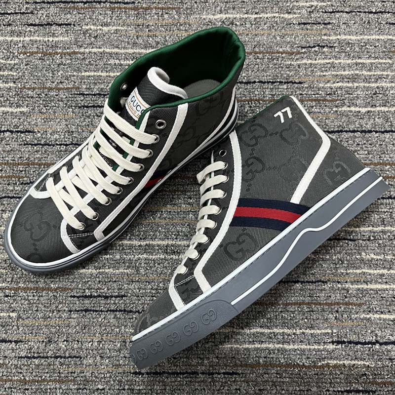 G*u*i men off the grid high top G*u*i tennis 1977 rubber sole flat 2 cm heel