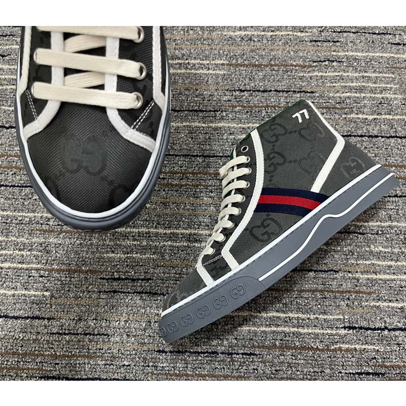 G*u*i men off the grid high top G*u*i tennis 1977 rubber sole flat 2 cm heel