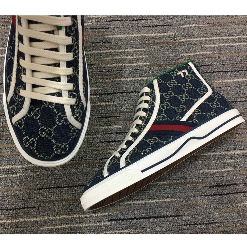 G*u*i unisex G*u*i tennis 1977 sneaker navy rubber sole flat 2 cm heel
