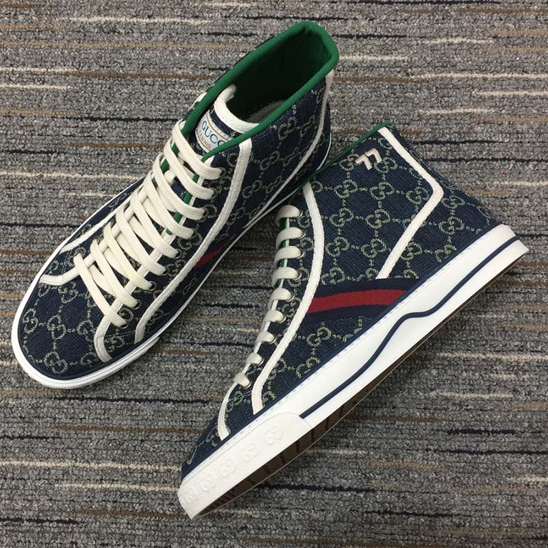 G*u*i unisex G*u*i tennis 1977 sneaker navy rubber sole flat 2 cm heel