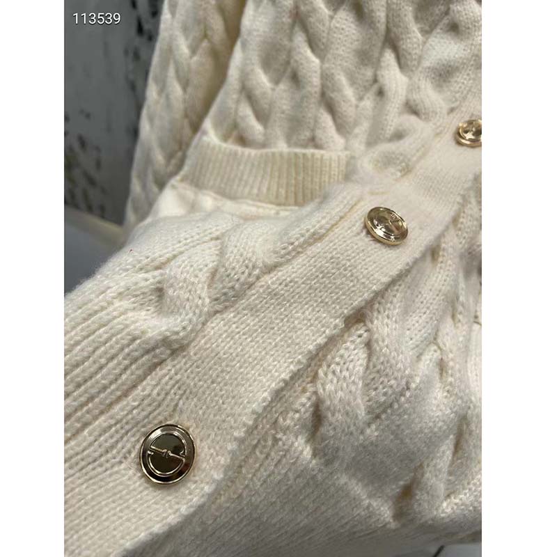G*u*i women gg lovelight cotton cardigan embroidery white floral embroidery crewneck