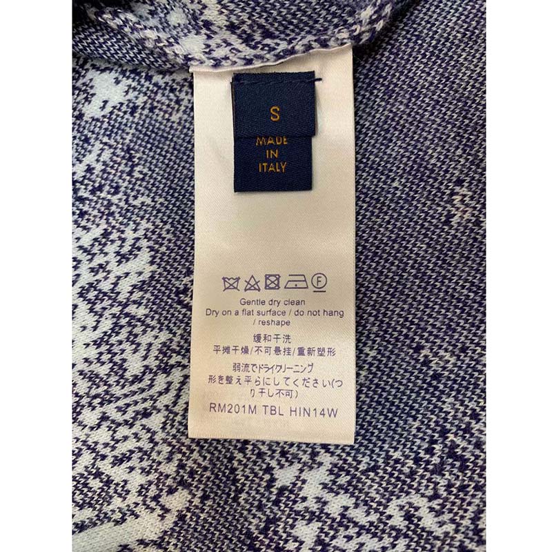 Louis Vuitton LV Women Monogram Bandana Crewneck Sweatshirt Cotton Indigo Slightly Loose Fit