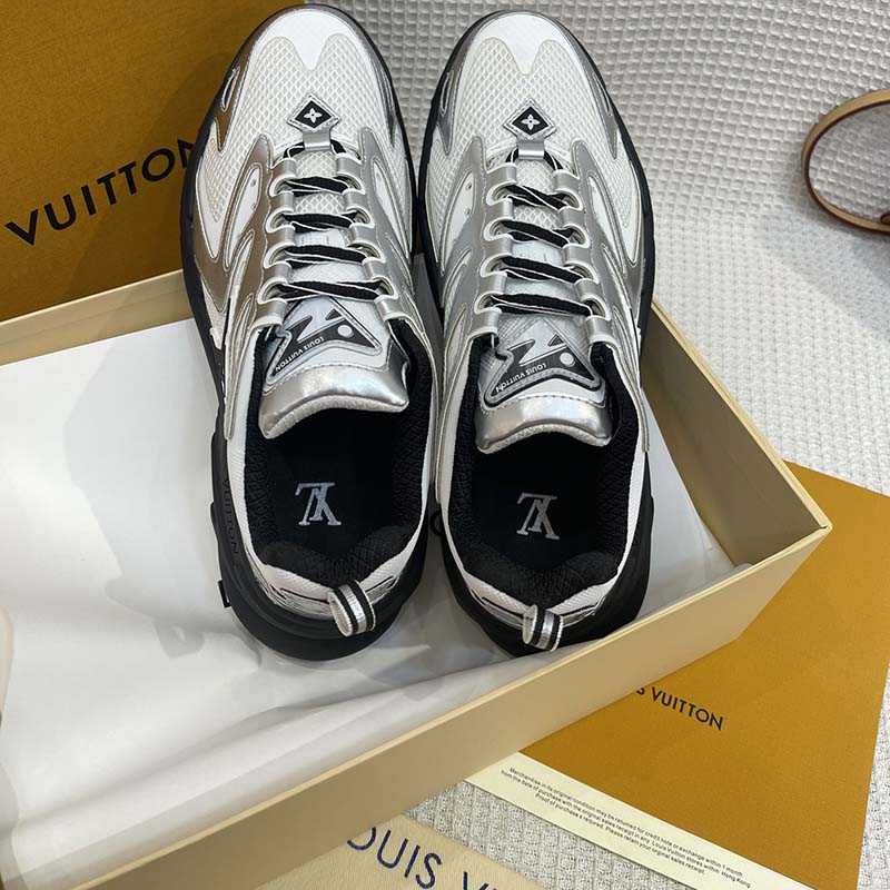 Louis Vuitton Unisex LV Runner Tatic Sneaker White Mix Materials Rubber Monogram Flowers