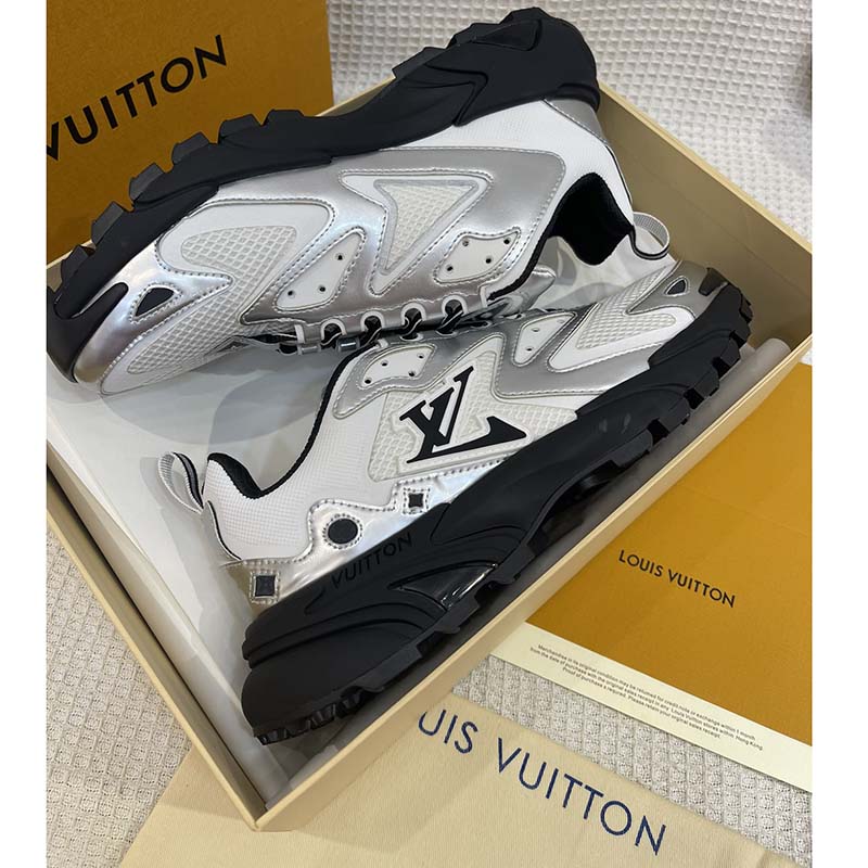 Louis Vuitton Unisex LV Runner Tatic Sneaker White Mix Materials Rubber Monogram Flowers