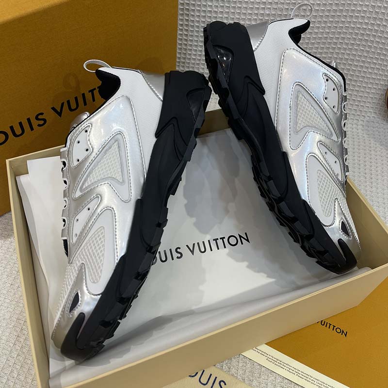 Louis Vuitton Unisex LV Runner Tatic Sneaker White Mix Materials Rubber Monogram Flowers