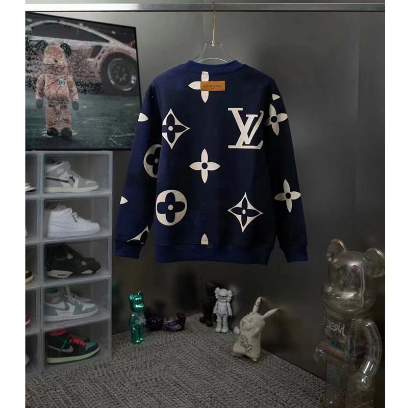 Louis Vuitton Women LV Damier Monogram Navy Blue Jacket Cotton Regular Fit