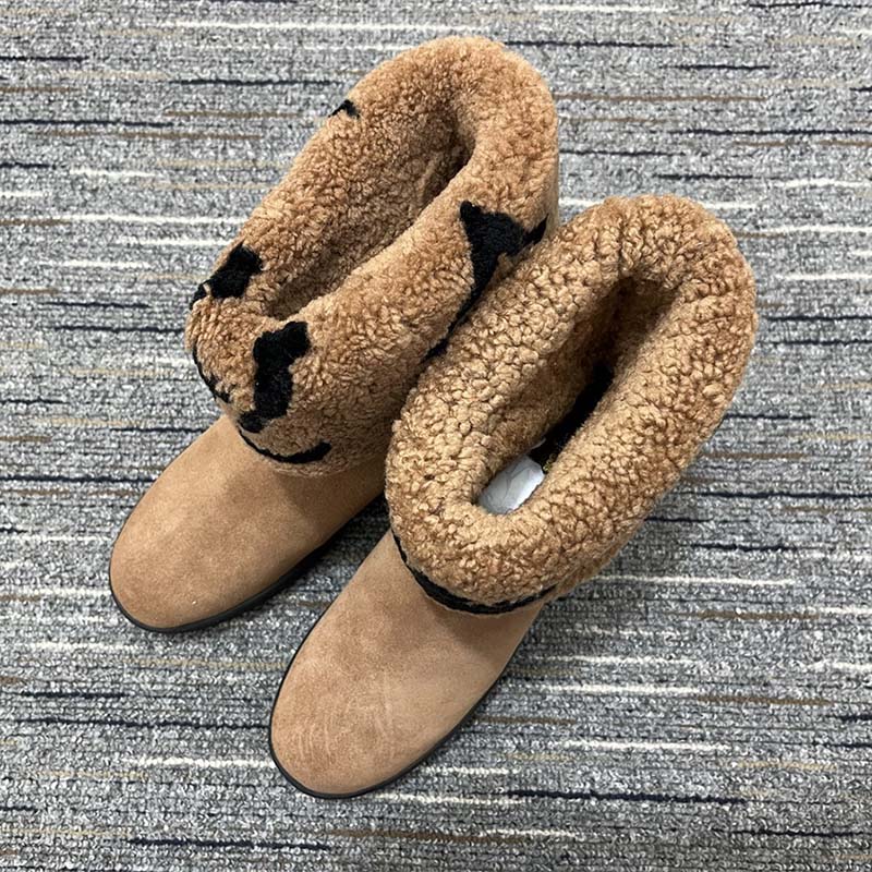 Louis Vuitton Women LV Snowdrop Flat Ankle Boot Brown Suede Calf Shearling Wool