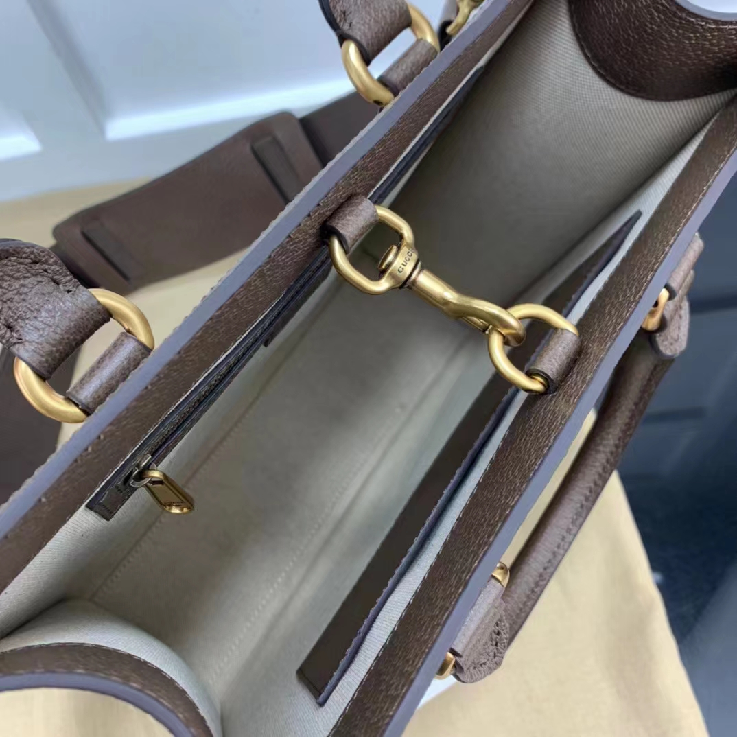 G*u*i gg unisex ophidia medium tote bag beige ebony gg supreme canvas