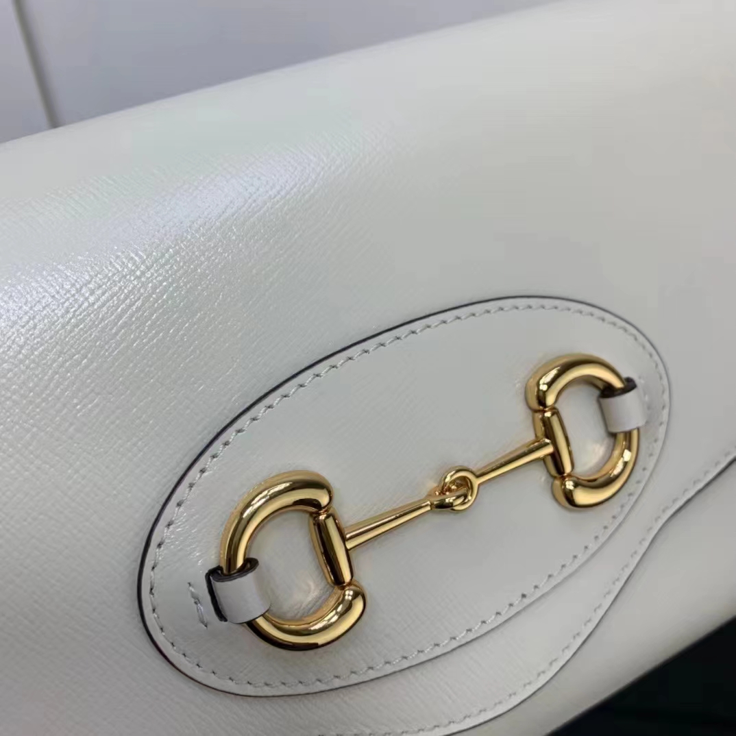G*u*i gg women G*u*i horsebit 1955 small bag white leather