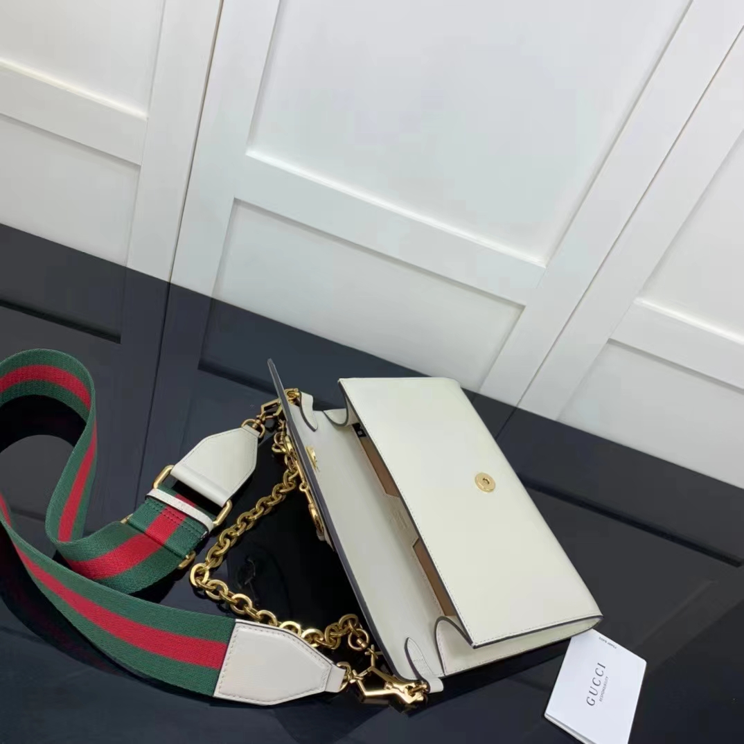 G*u*i gg women G*u*i horsebit 1955 small bag white leather