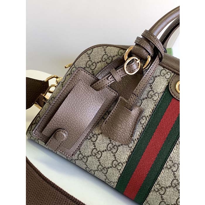 G*u*i gg women ophidia medium gg top handle bag beige ebony supreme