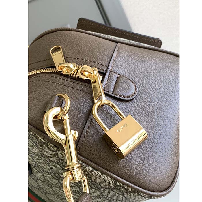 G*u*i gg women ophidia medium gg top handle bag beige ebony supreme