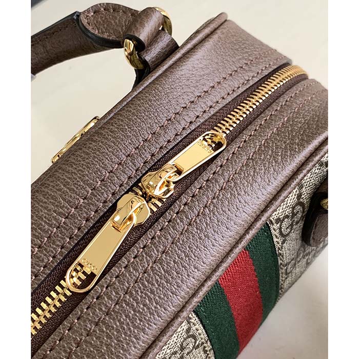 G*u*i gg women ophidia mini gg top handle bag beige ebony supreme