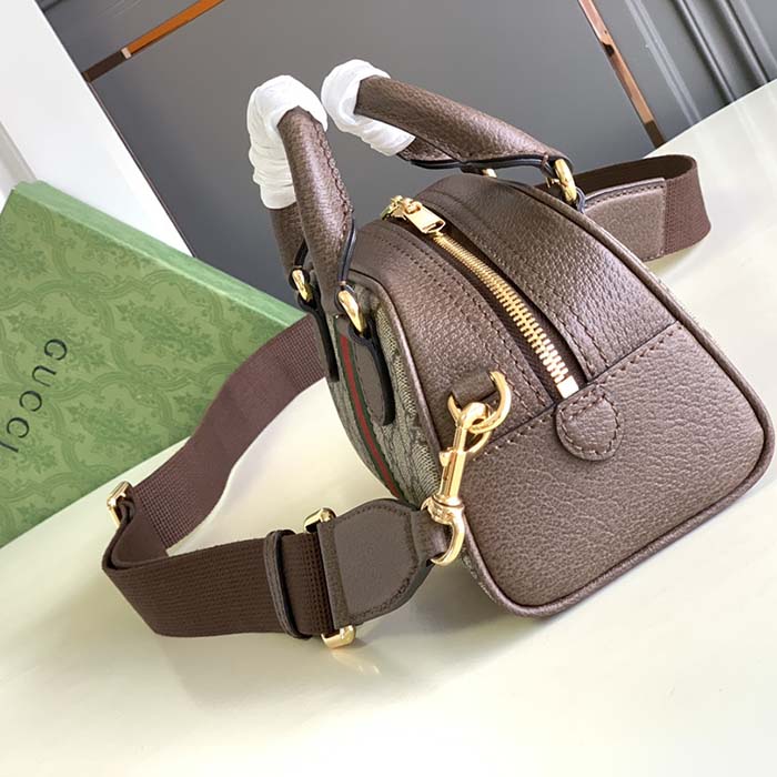 G*u*i gg women ophidia mini gg top handle bag beige ebony supreme
