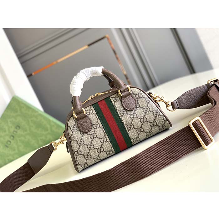 G*u*i gg women ophidia mini gg top handle bag beige ebony supreme