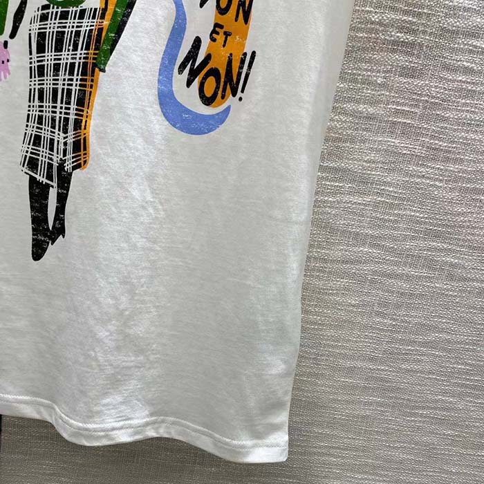 Dior Men CD ‘C’est Non Non Non Et Non’ T-Shirt Ecru Cotton Jersey Linen