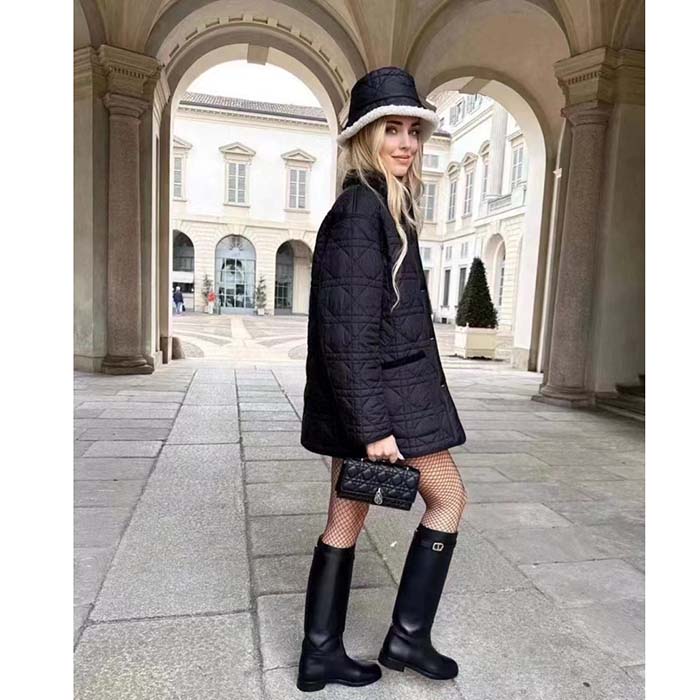 Dior Women CD Dior Empreinte Boot Black Calfskin Leather Sole Star