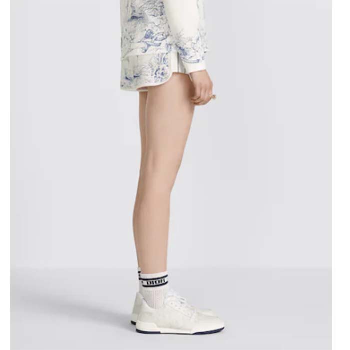 Dior Women CD Dior One Sneaker White Dior Oblique Perforated Calfskin