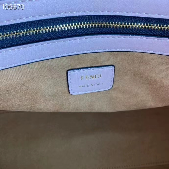Fendi Women FF Sunshine Medium Pink Leather Shopper