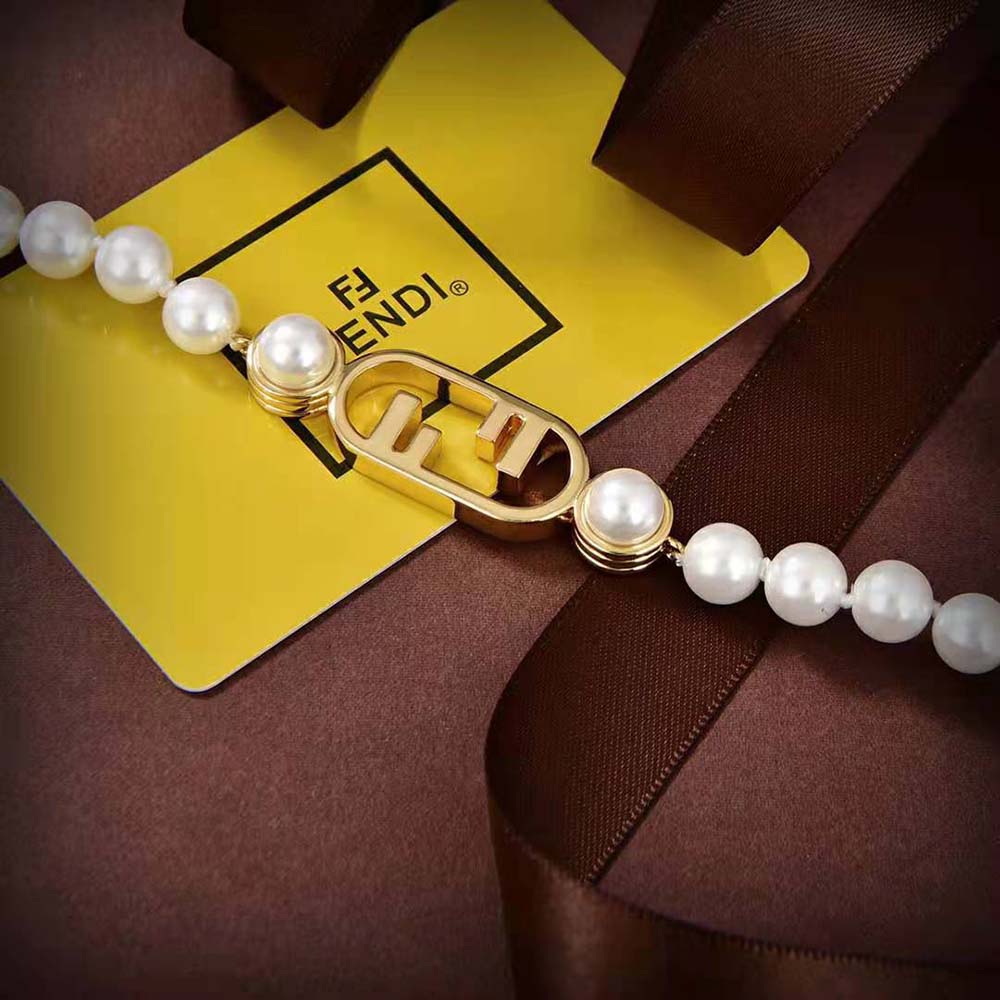 Fendi Women O’Lock Choker Gold-colored Choker