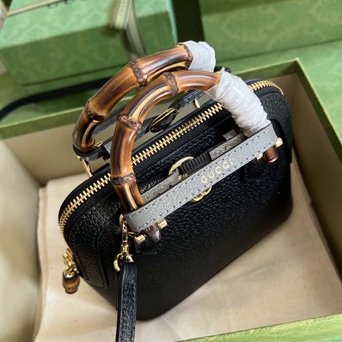 G*u*i gg women G*u*i diana mini tote bag black leather double g