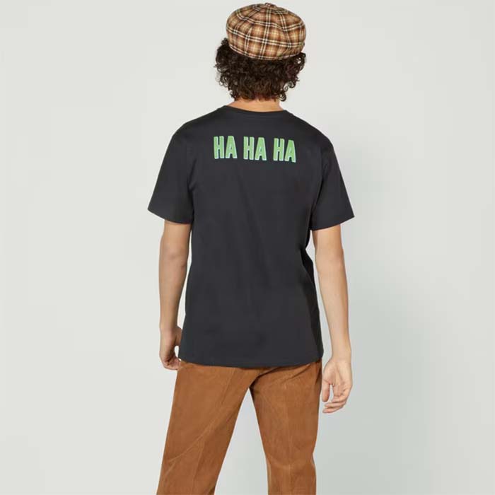 G*u*i men gg ha ha ha bunny t-shirt black medium cotton jersey crewneck