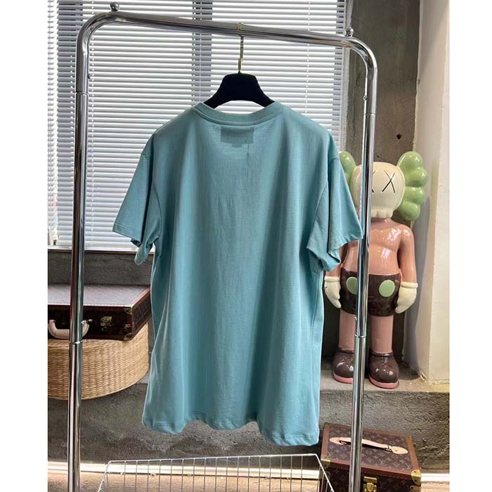G*u*i men gg ha ha ha cherry t-shirt light blue medium cotton jersey crewneck