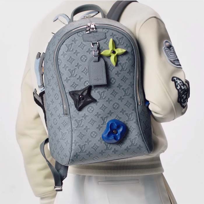 Louis Vuitton LV Unisex Ellipse Backpack Granite Taurillon Monogram Embossed Cowhide Leather