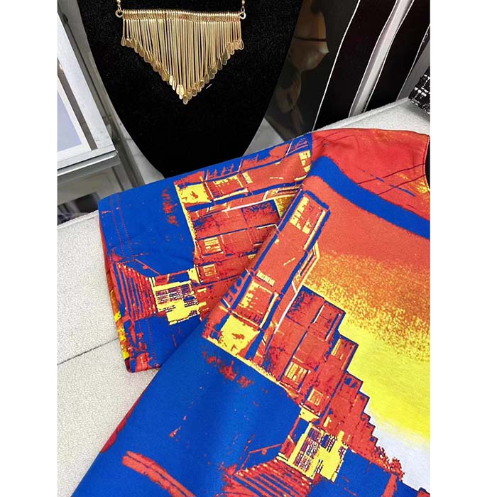 Louis Vuitton Men LV Salk Institute Print T-Shirt Cotton Multicolor Regular Fit