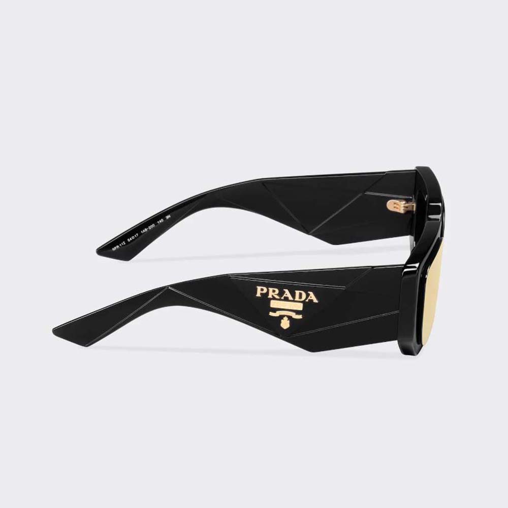 Prada Women Symbole Sunglasses with Traditional Prada Triangle Logo-Black