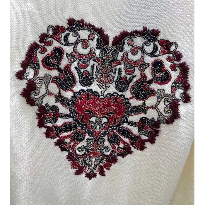 Dior Men CD Sweater Ecru Technical Cashmere Wool Knit Dior Bandana Motif