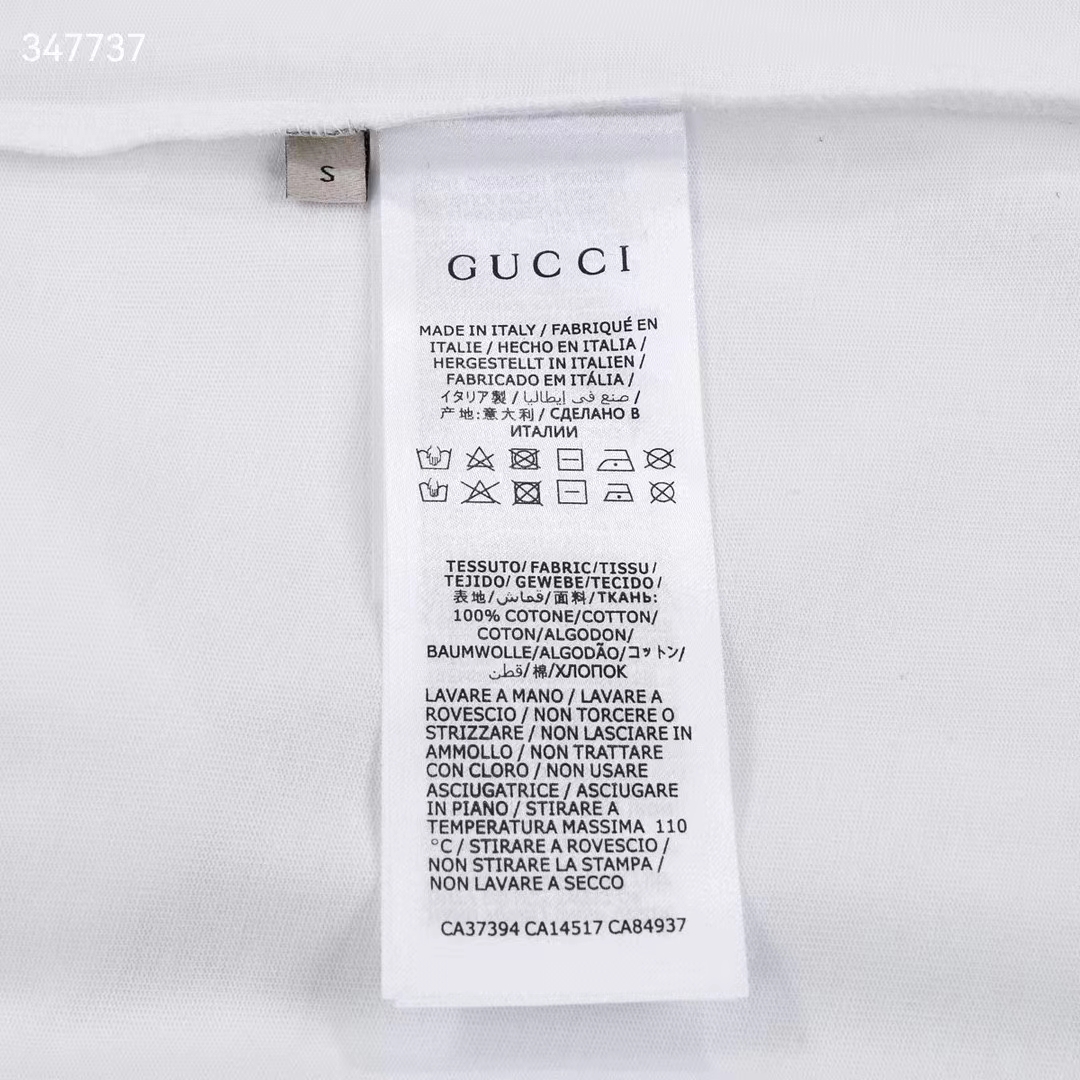 G*u*i men gg adidas x G*u*i cotton jersey ivory trefoil print crewneck short sleeves