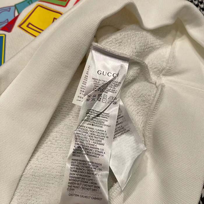 G*u*i men gg cotton jersey sweatshirt crewneck rib cotton long sleeves