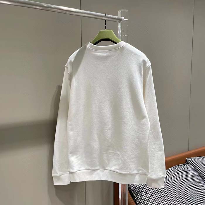 G*u*i men gg cotton jersey sweatshirt crewneck rib cotton long sleeves