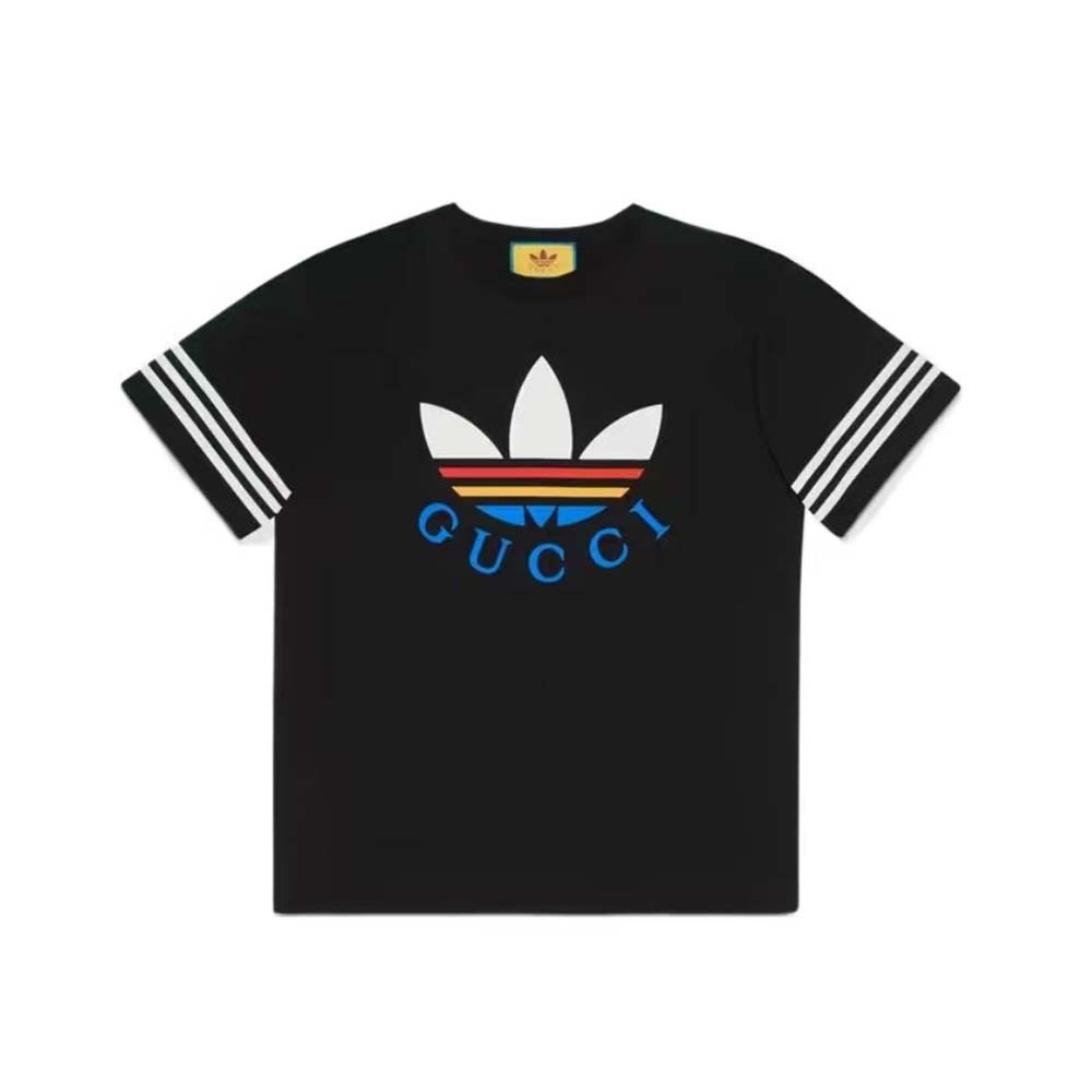 G*u*i women gg adidas x G*u*i cotton t-shirt features the G*u*i trefoil print
