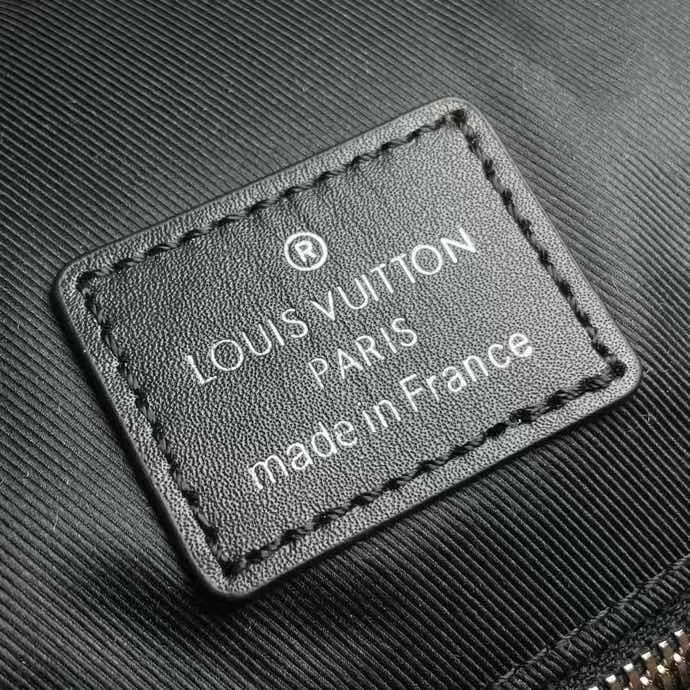 Louis Vuitton LV Unisex Christopher MM Backpack Black Silver Monogram Eclipse Coated Canvas