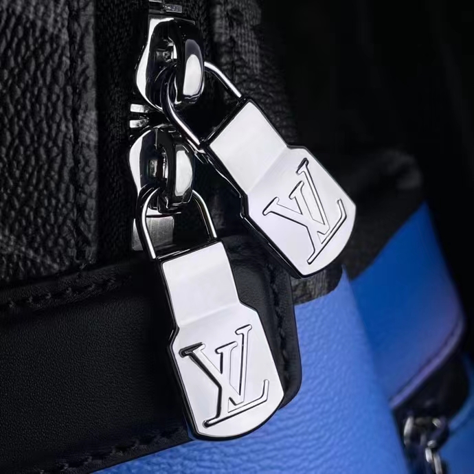 Louis Vuitton LV Unisex Discovery Backpack Sunrise Monogram Eclipse Coated Canvas Cowhide Leather