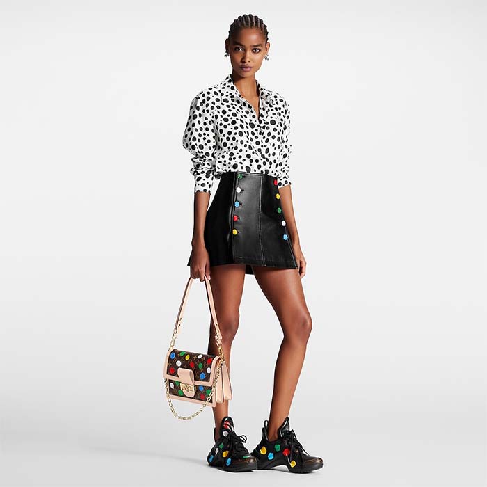 Louis Vuitton Unisex LV x YK Archlight Sneaker Black Calf Leather Oversized Rubber Outsole
