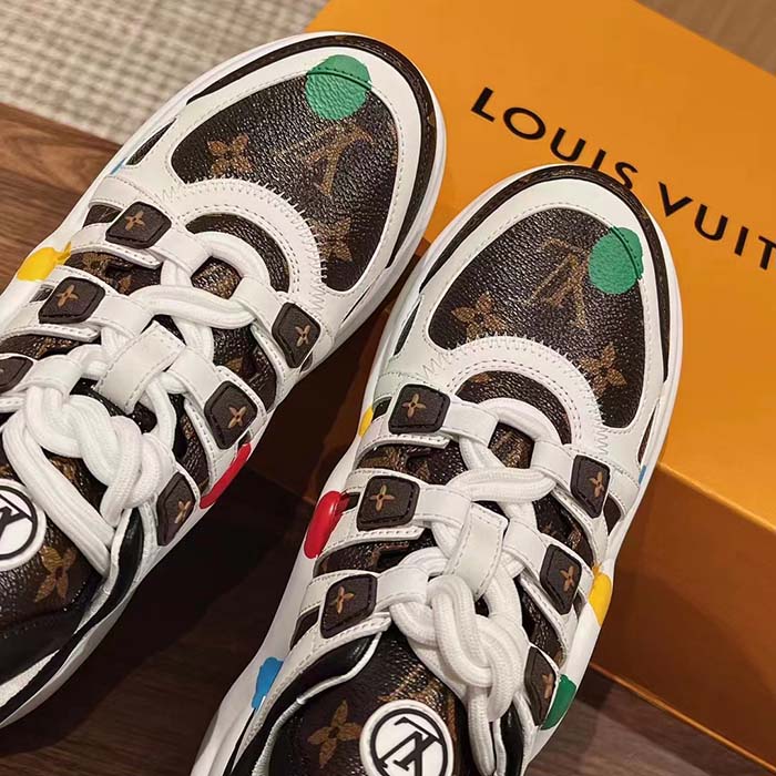Louis Vuitton Unisex LV x YK Archlight Sneaker Cacao Brown Patent Monogram Canvas Calf Leather