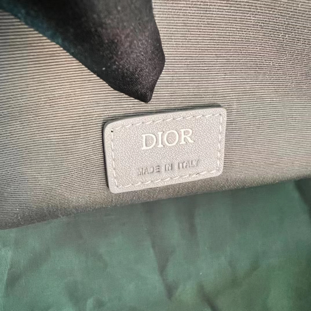 dior unisex cd hit the road pet carrier bag gray Di*m*nd canvas smooth calfskin
