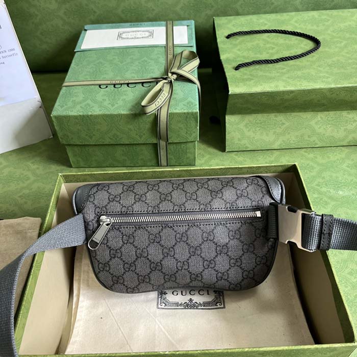G*u*i gg unisex ophidia belt bag grey black gg supreme canvas double g