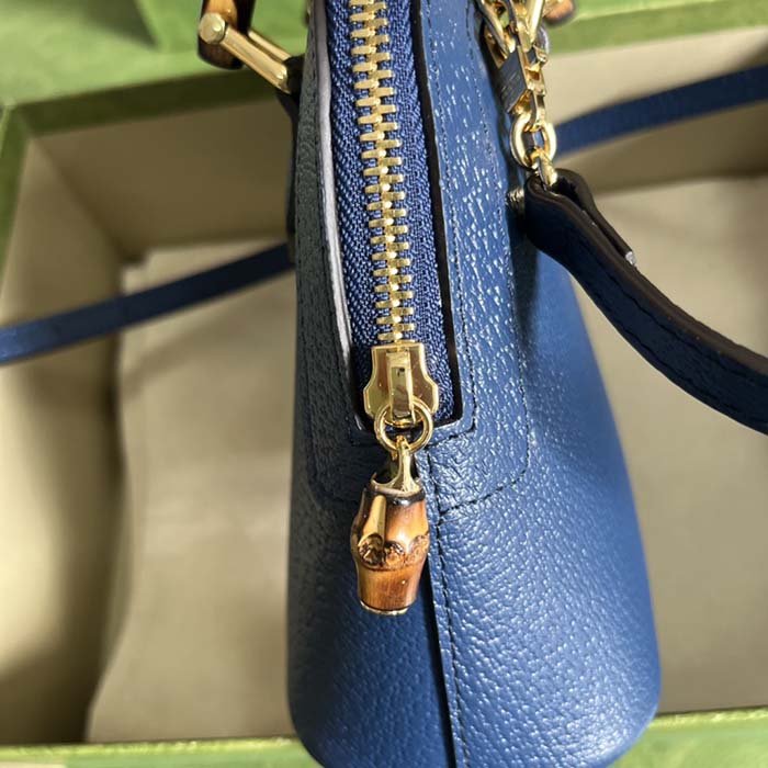 G*u*i gg women G*u*i diana mini tote bag blue leather double g