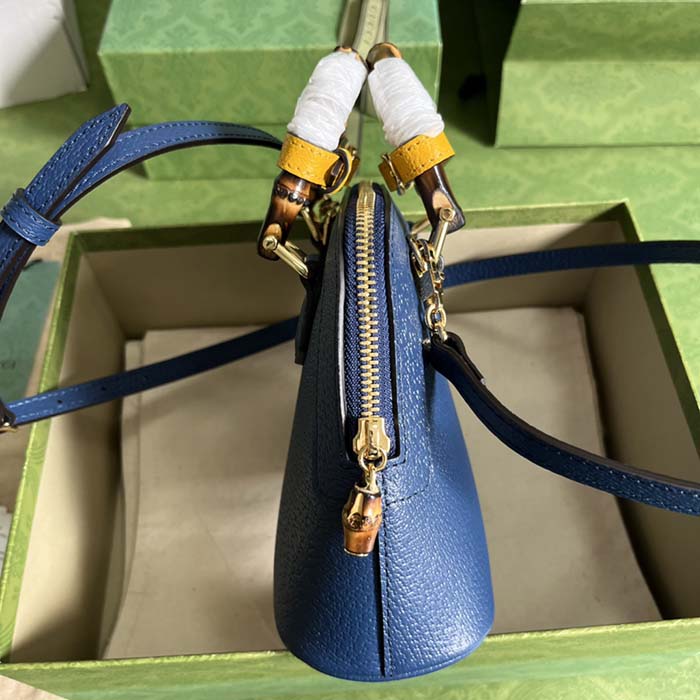 G*u*i gg women G*u*i diana mini tote bag blue leather double g